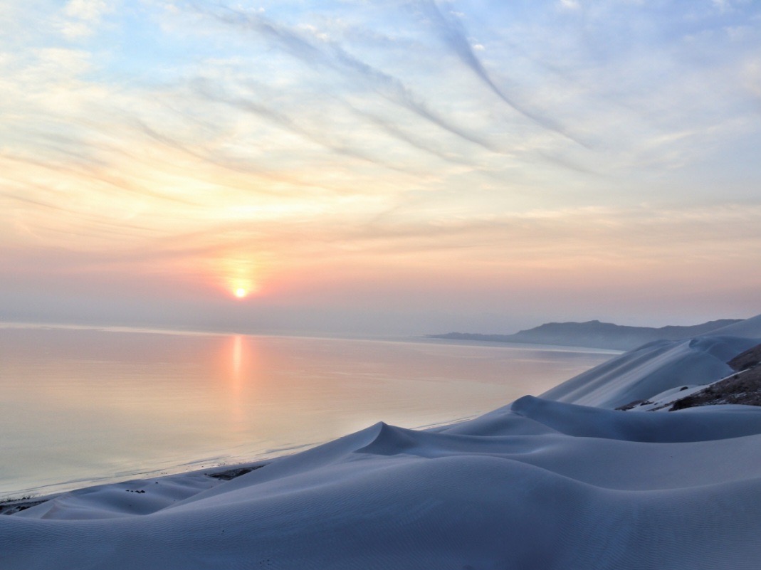 Sunset over the Arher dunes